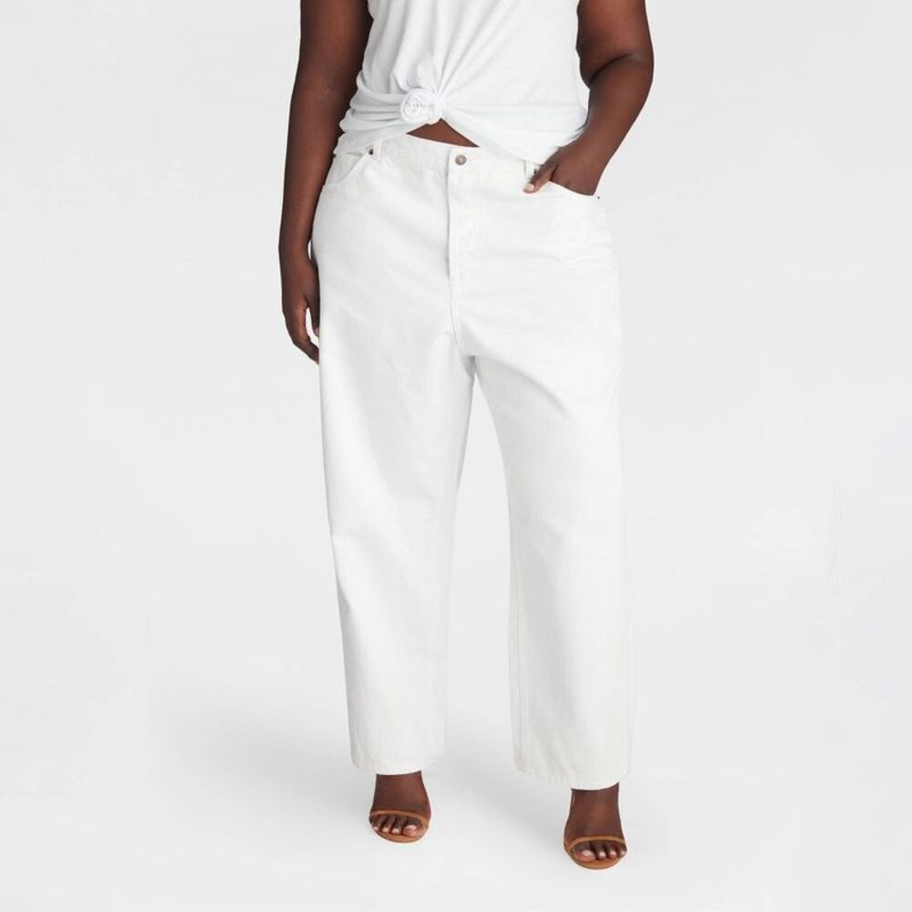 KBB by KAHLANA Women's Mid-Rise 'The Vintage Straight Leg Jeans' - White 22